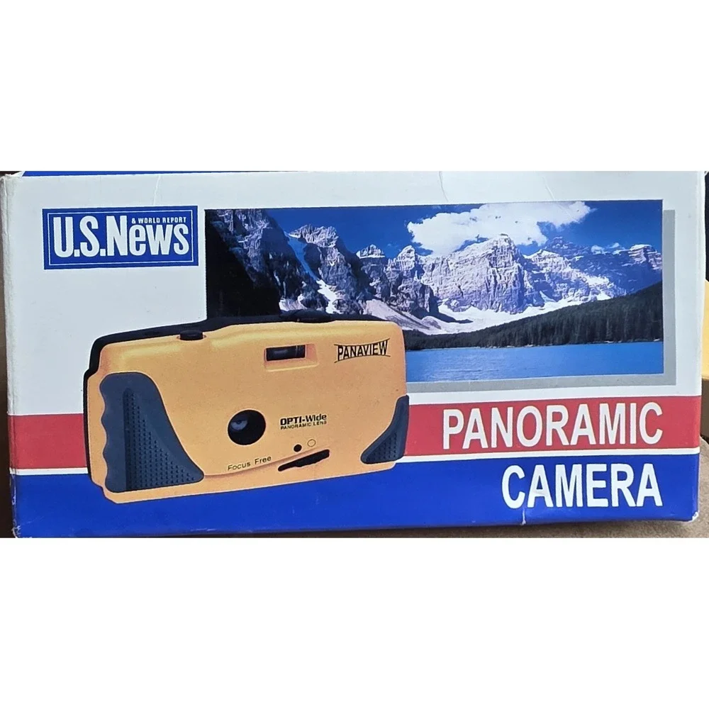 Vintage US News & World Report Panaview 35mm Panoramic Film Camera With Box